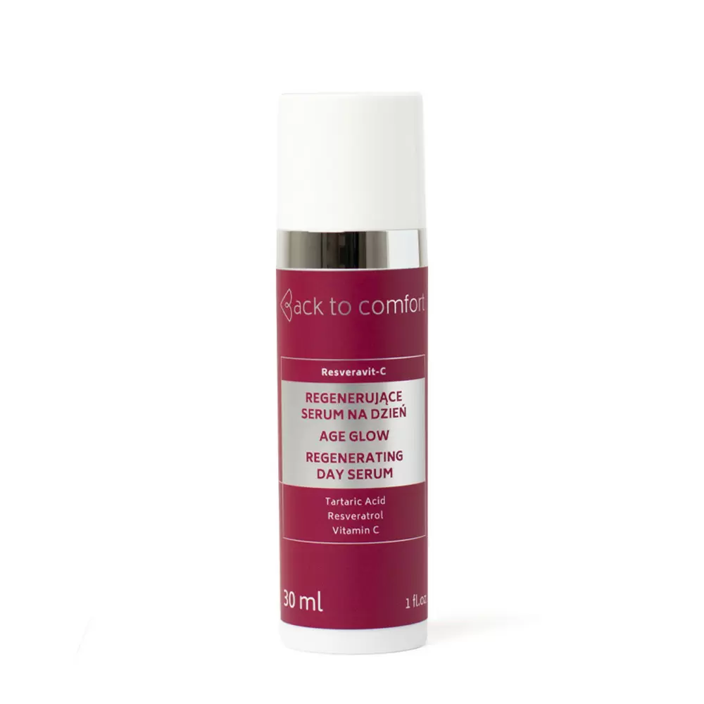 Regenerujące serum na dzień AGE GLOW Resveravit-C | Back to comfort