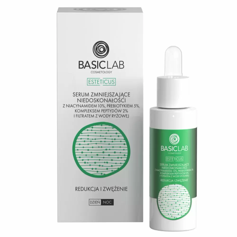 Serum zmniejszające niedoskonałości z niacynamidem 10% - Redukcja i Zwężenie | BasicLab