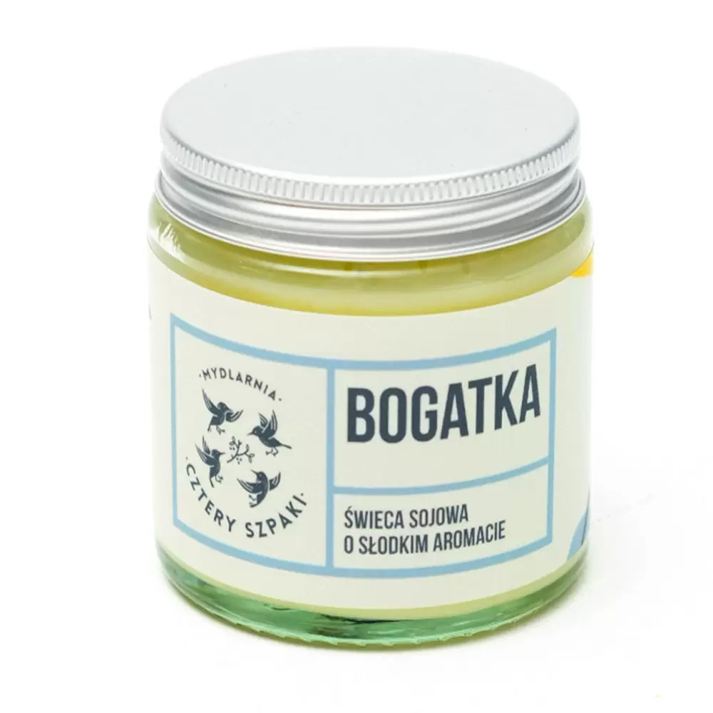 Naturalna kwiatowa świeca sojowa Bogatka | Cztery Szpaki