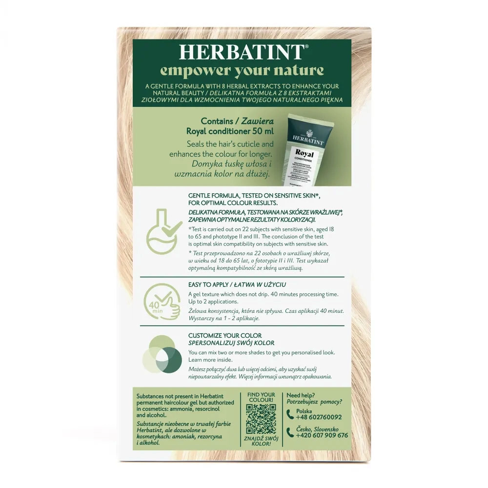 Farba do włosów 10N PLATYNOWY BLOND seria NATURALNA | Herbatint