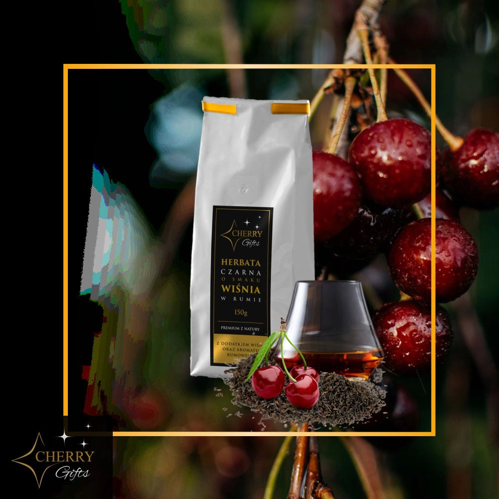 Herbata czarna o smaku wiśni w rumie | Cherry Gifts