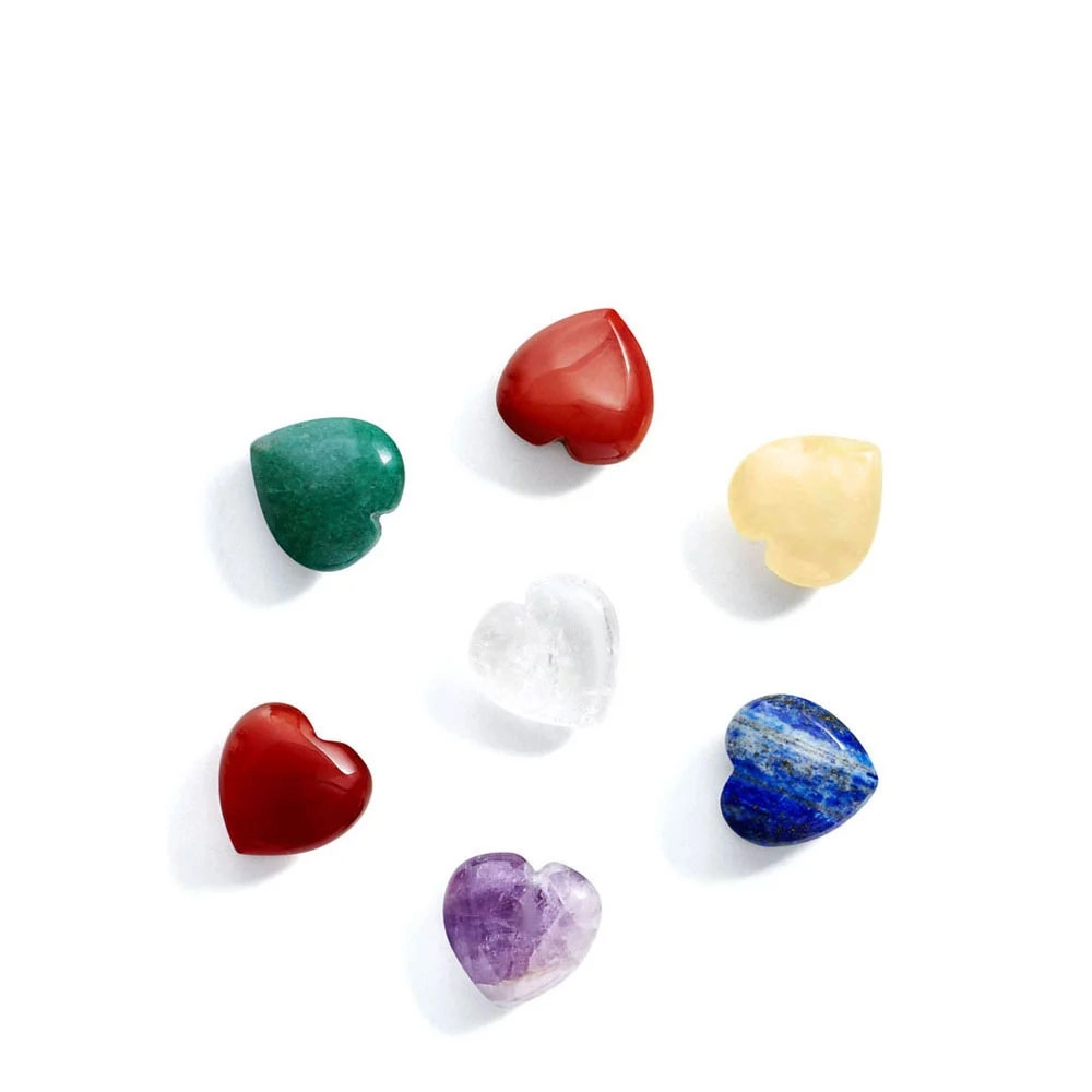 Kamienie energetyczne 7 czakr - serca | Crystallove