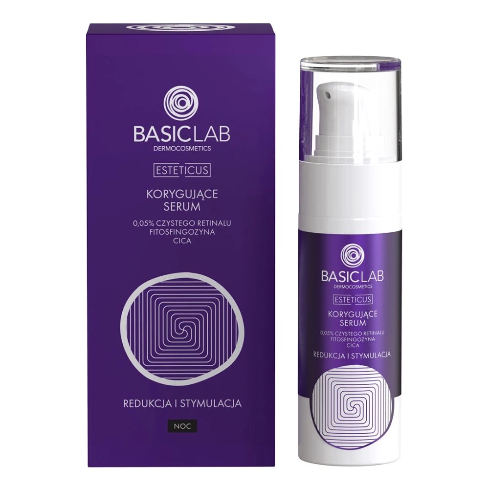 Korygujące serum z retinalem 0,05% - Redukcja i Stymulacja | BasicLab