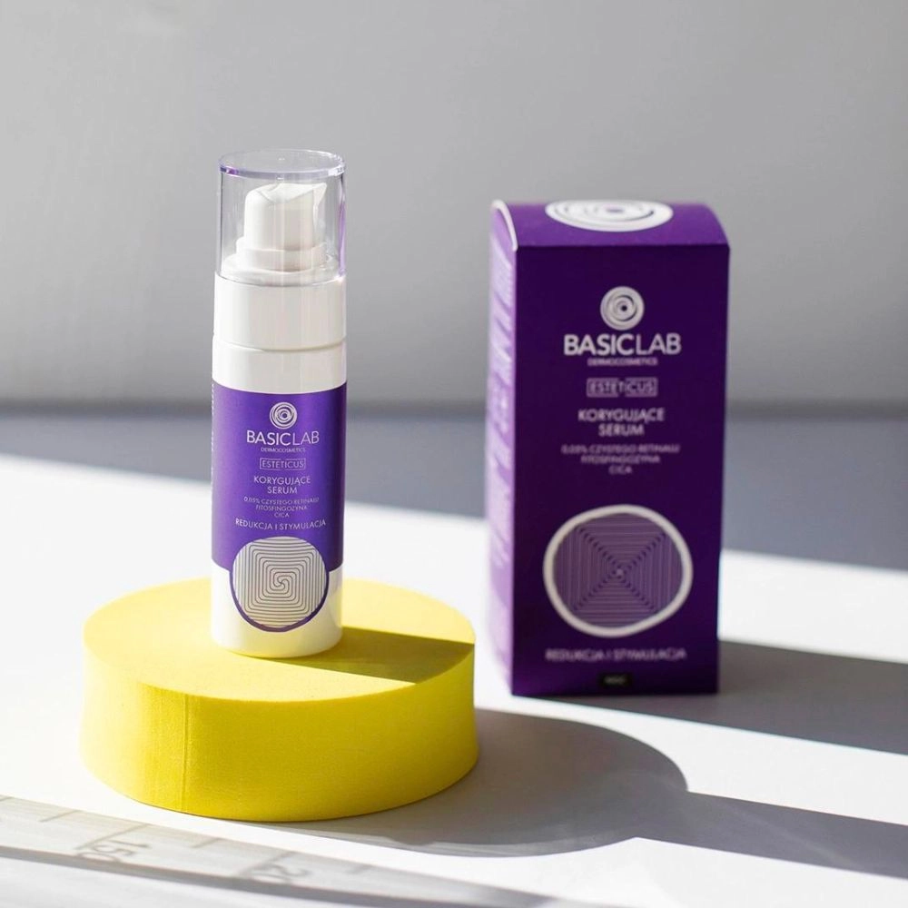 Korygujące serum z retinalem 0,05% - Redukcja i Stymulacja | BasicLab