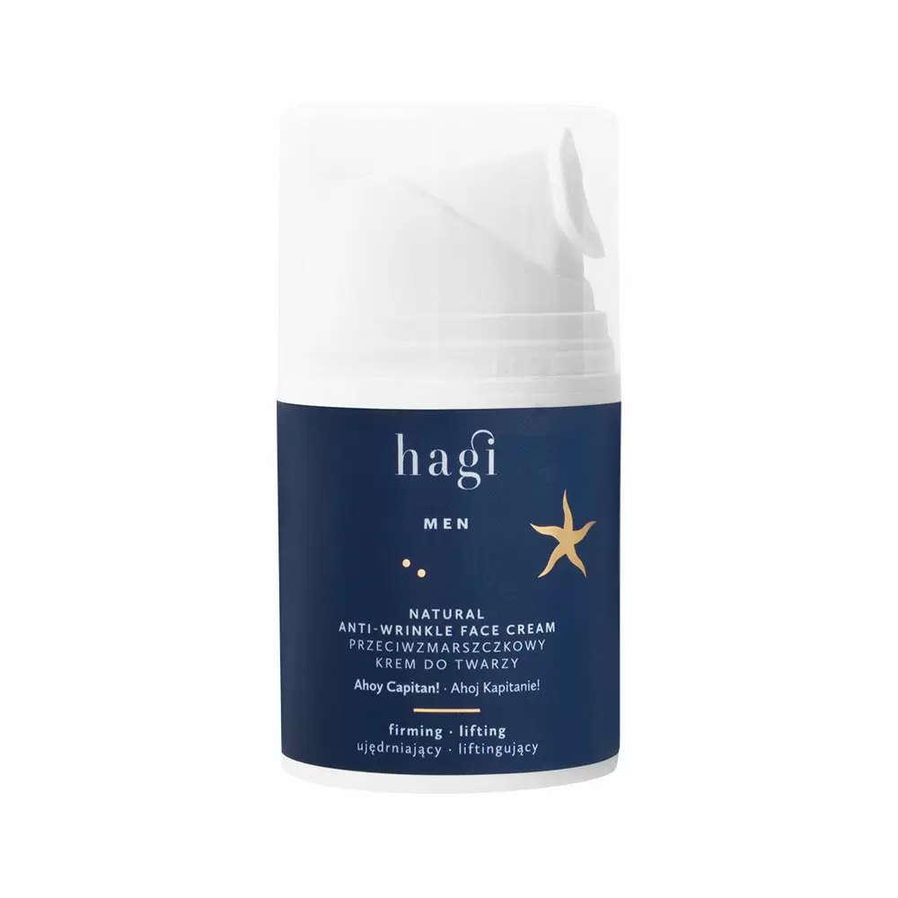Krem do twarzy przeciwzmarszczkowy dla mężczyzn Ahoj Kapitanie! | Hagi Cosmetics