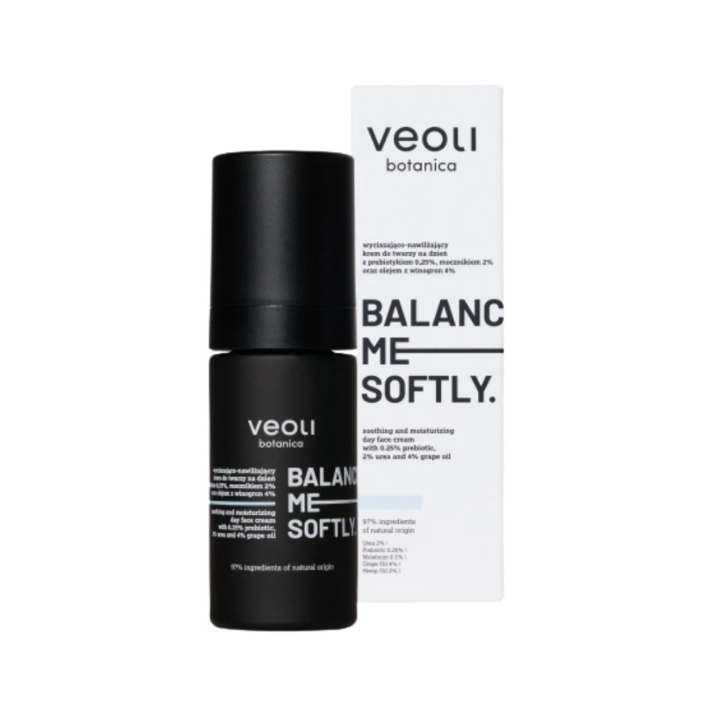 Krem do twarzy wyciszająco-nawilżający na dzień BALANCE ME SOFTLY | Veoli Botanica