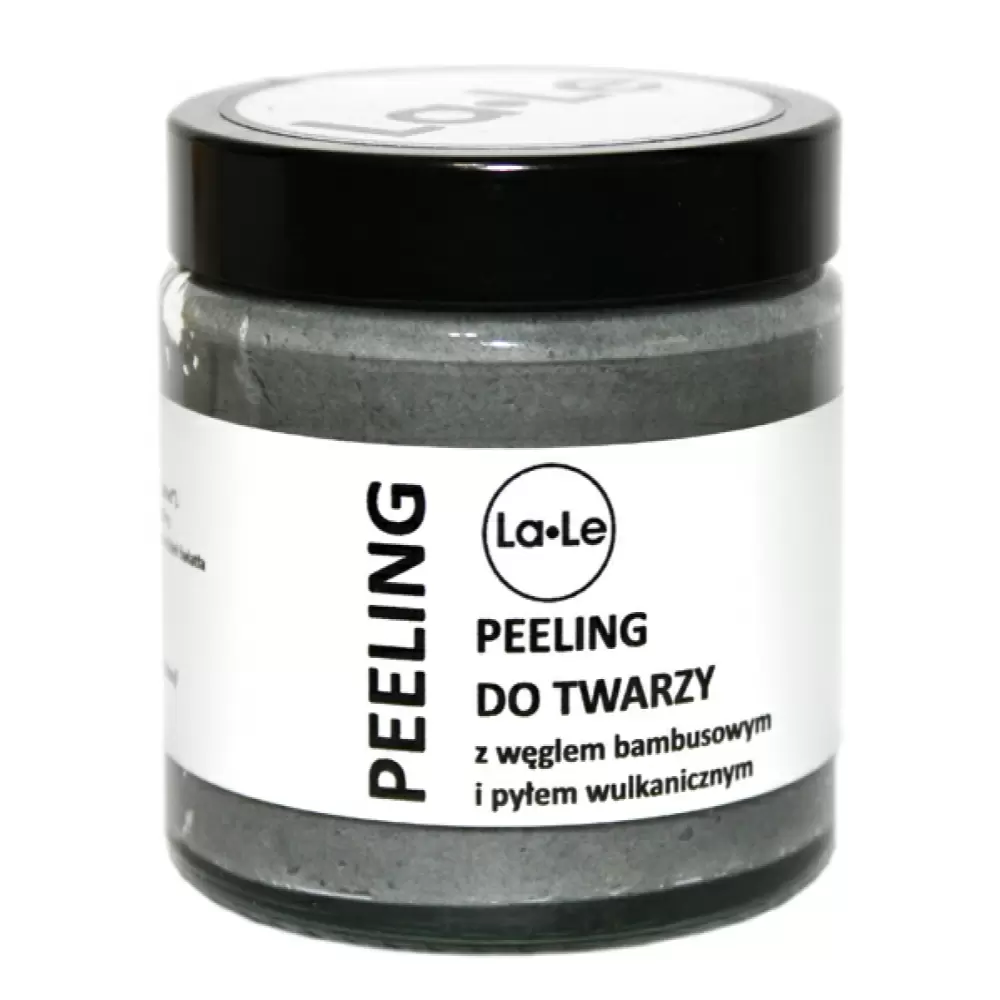 Peeling do twarzy z węglem bambusowym i pyłem wulkanicznym | La-Le