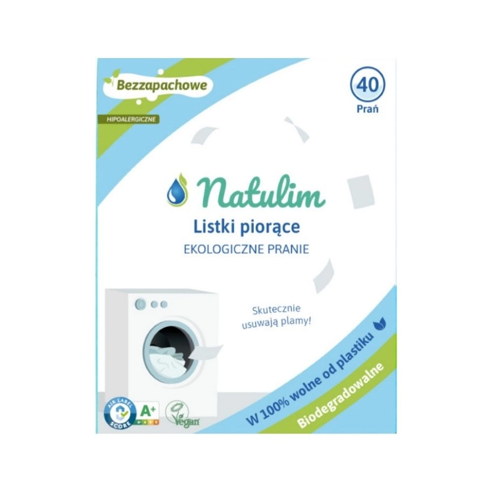 Listki ekologiczne do prania - Bezzapachowe | Natulim