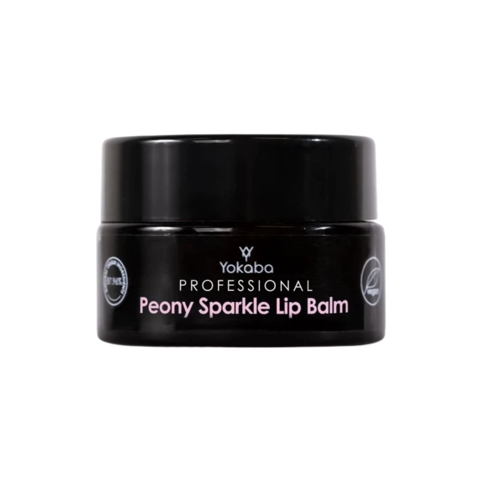 Masełko do ust rozświetlające z drobinkami Peony Sparkle Lip Balm | Yokaba