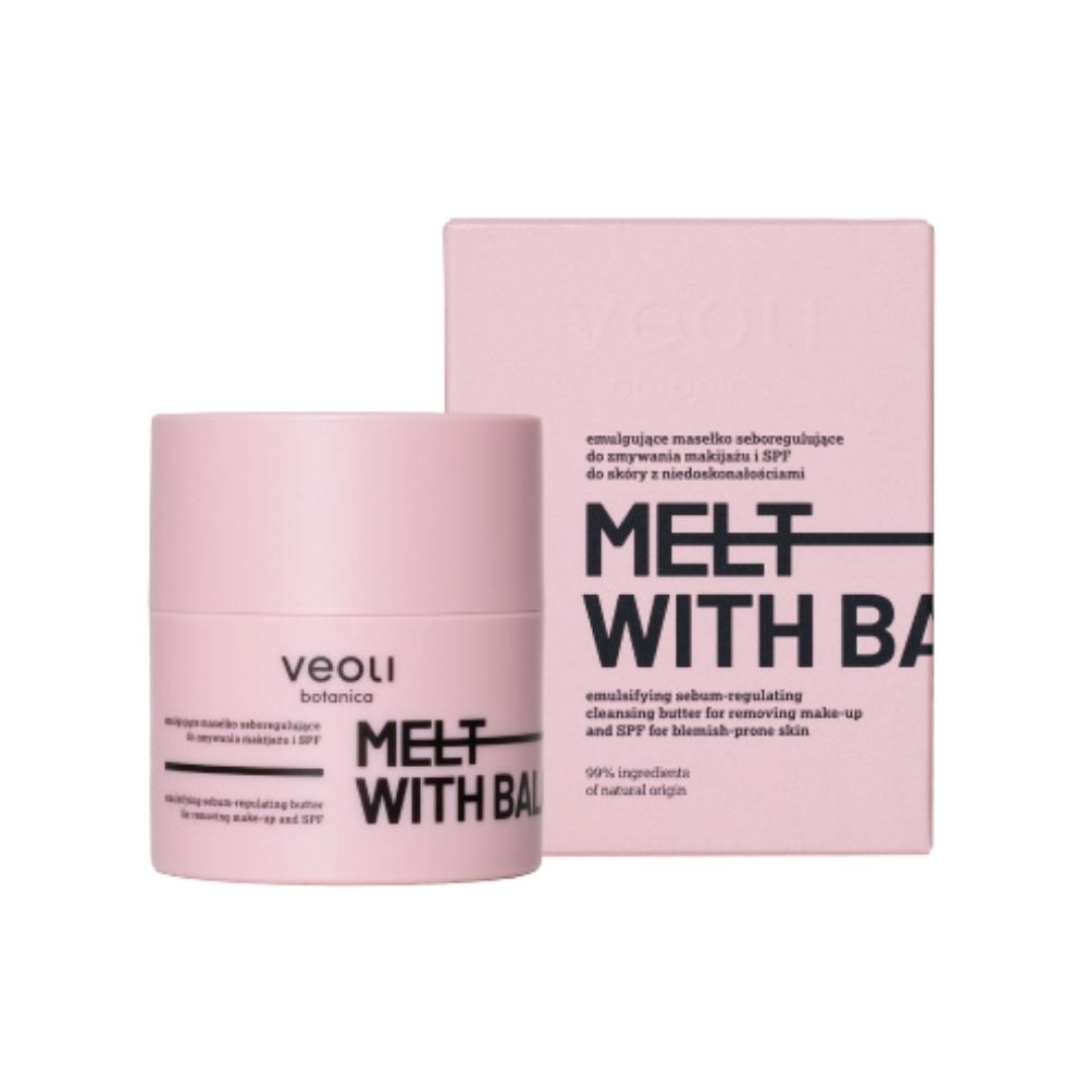 Masełko emulgujące do zmywania makijażu i SPF MELT WITH BALANCE | Veoli Botanica