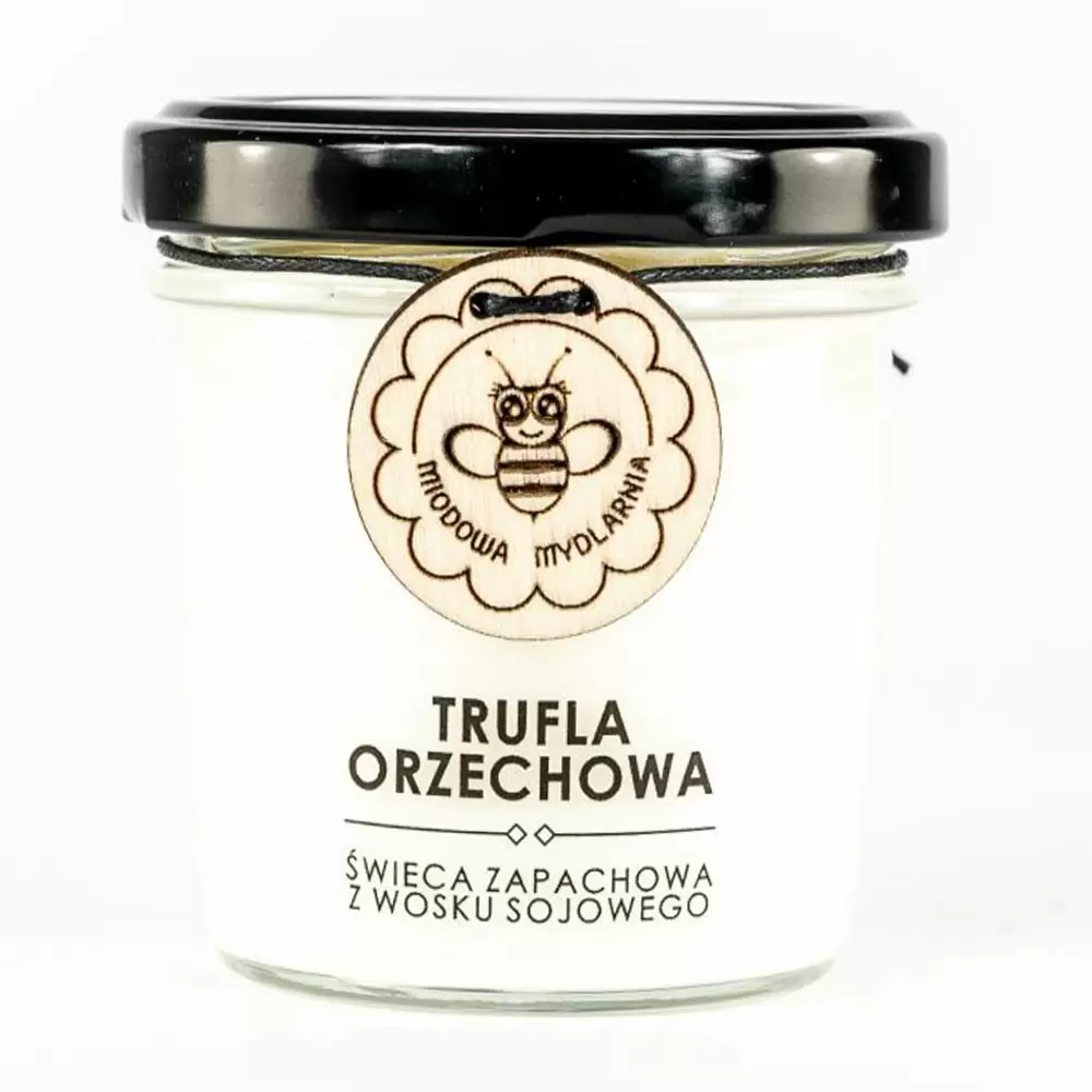 Świeca z wosku sojowego Trufla Orzechowa | Miodowa Mydlarnia