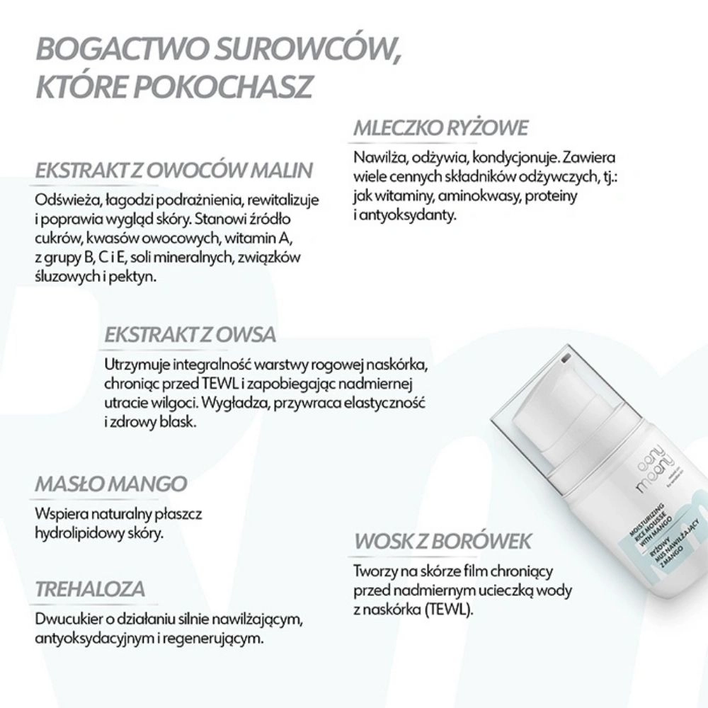 Mus ryżowy nawilżający z mango | eeny meeny