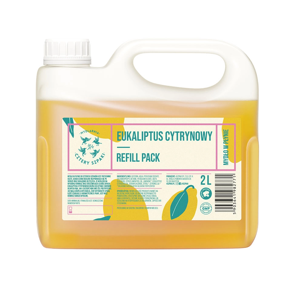 Mydło w płynie Eukaliptus Cytrynowy - refill | Cztery Szpaki