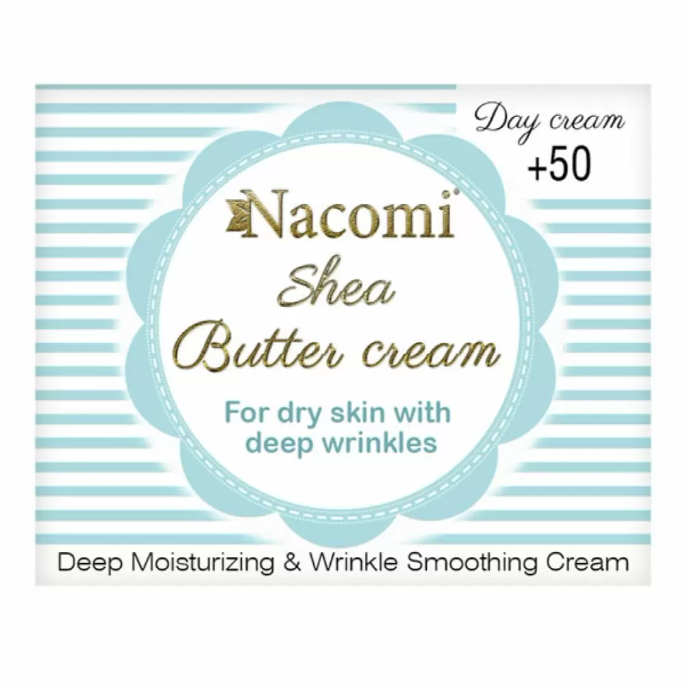 Przeciwstarzeniowy krem shea do twarzy z witaminą E | Nacomi