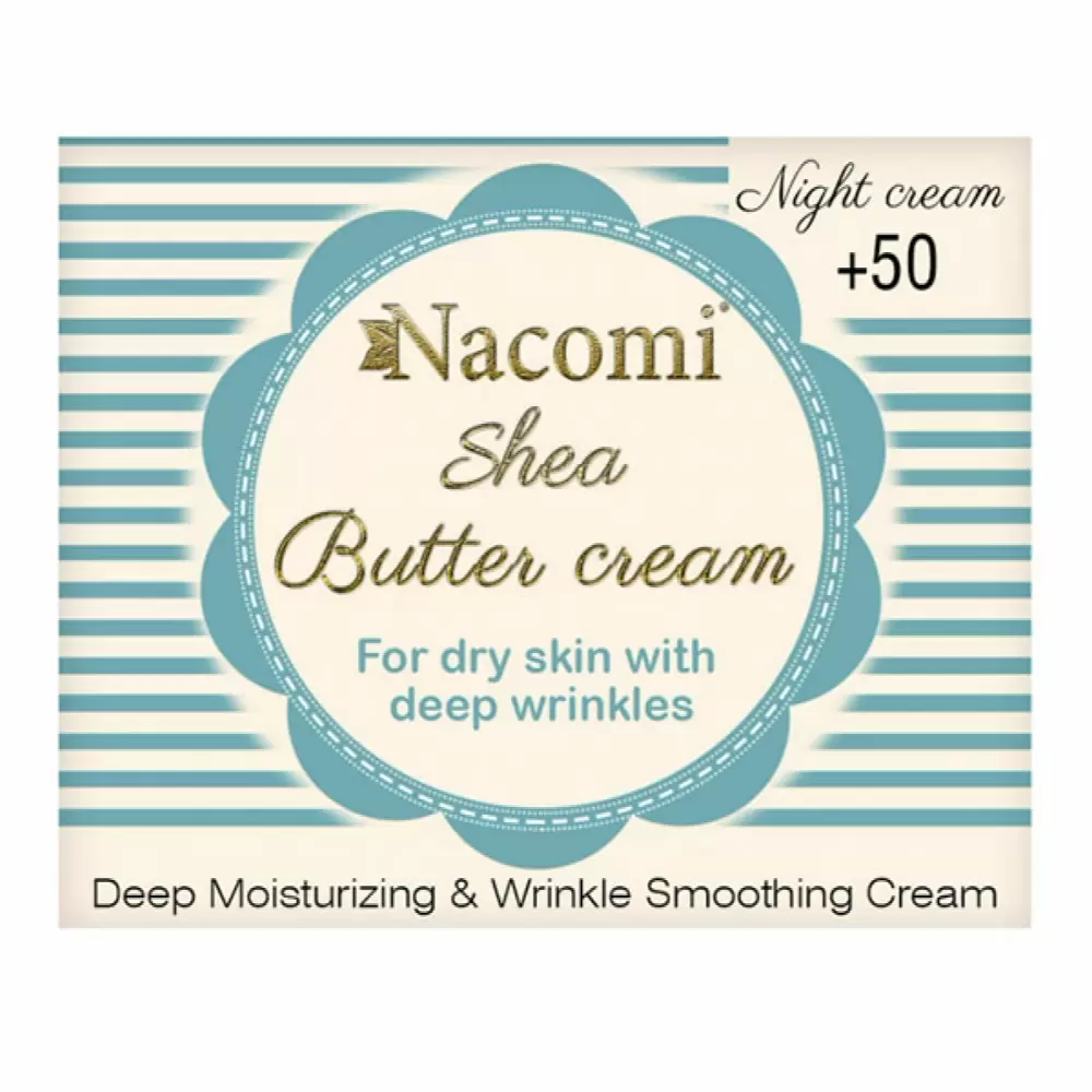 Przeciwstarzeniowy krem shea do twarzy z peptydem | Nacomi