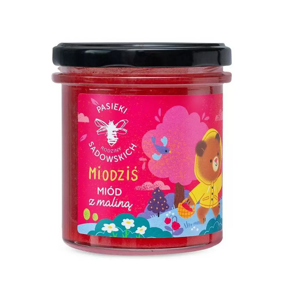 Miód z maliną MIODZIŚ | Pasieki Rodziny Sadowskich