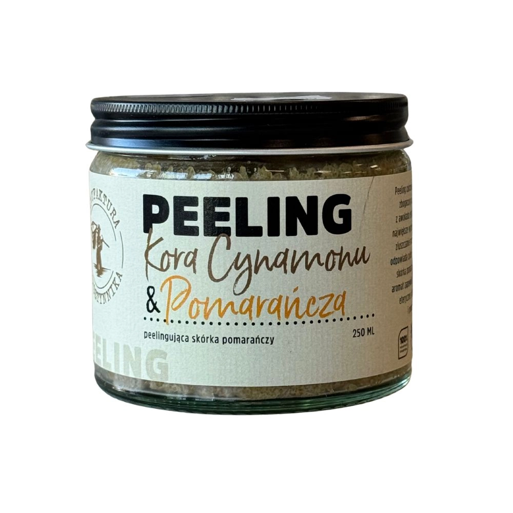Peeling do ciała Kora cynamonu i Pomarańcza | Manufaktura Bursztynnika