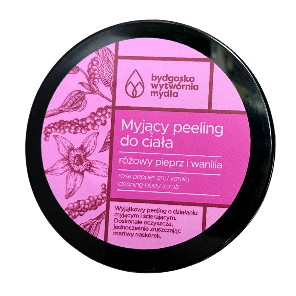 Peeling myjący Różowy Pieprz & Wanilia | Bydgoska Wytwórnia Mydła
