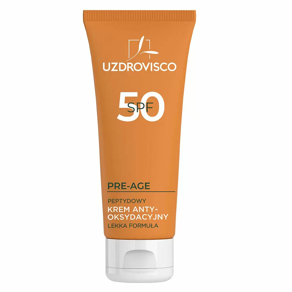 Peptydowy krem antyoksydacyjny przeciw przebarwieniom SPF 50 | Uzdrovisco
