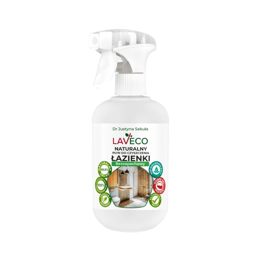 Płyn naturalny do czyszczenia łazienki - Bezzapachowy | Laveco