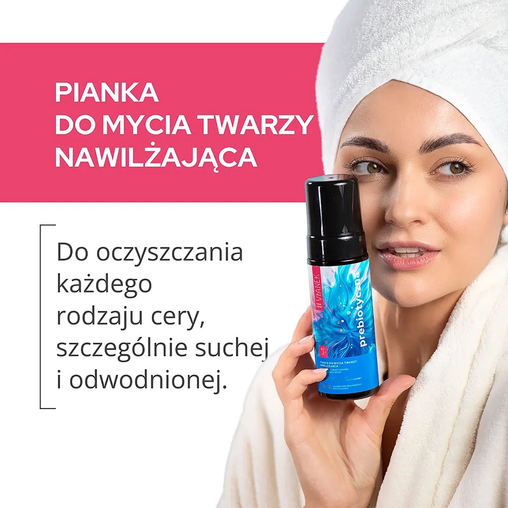Prebiotyczna Pianka do mycia twarzy nawilżająca | Vianek