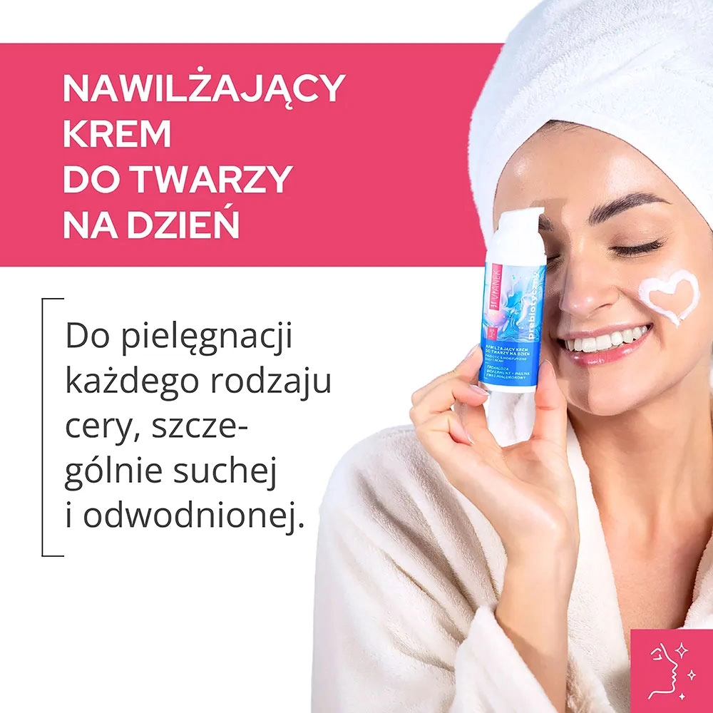 Prebiotyczny Nawilżający krem do twarzy na dzień | Vianek