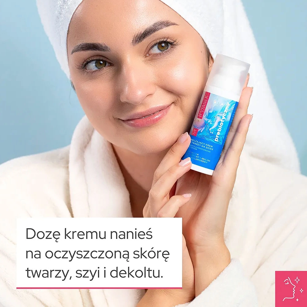 Prebiotyczny Nawilżający krem do twarzy na dzień | Vianek