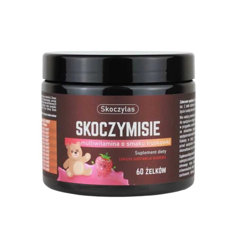 Suplement diety - Żelki SKOCZYMISIE multiwitamina o smaku truskawki | Marek Skoczylas