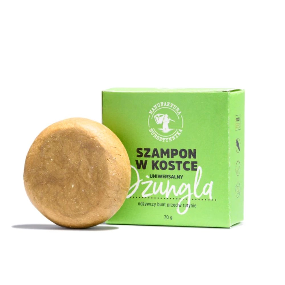 Szampon do włosów w kostce Dżungla | Manufaktura Bursztynnika