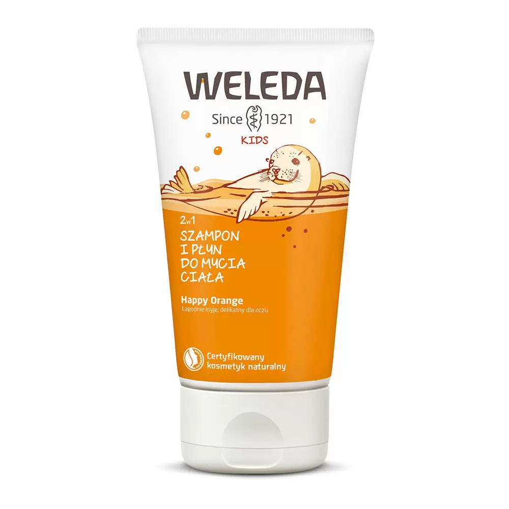 Szampon i płyn do mycia ciała 2w1 Happy Orange | Weleda