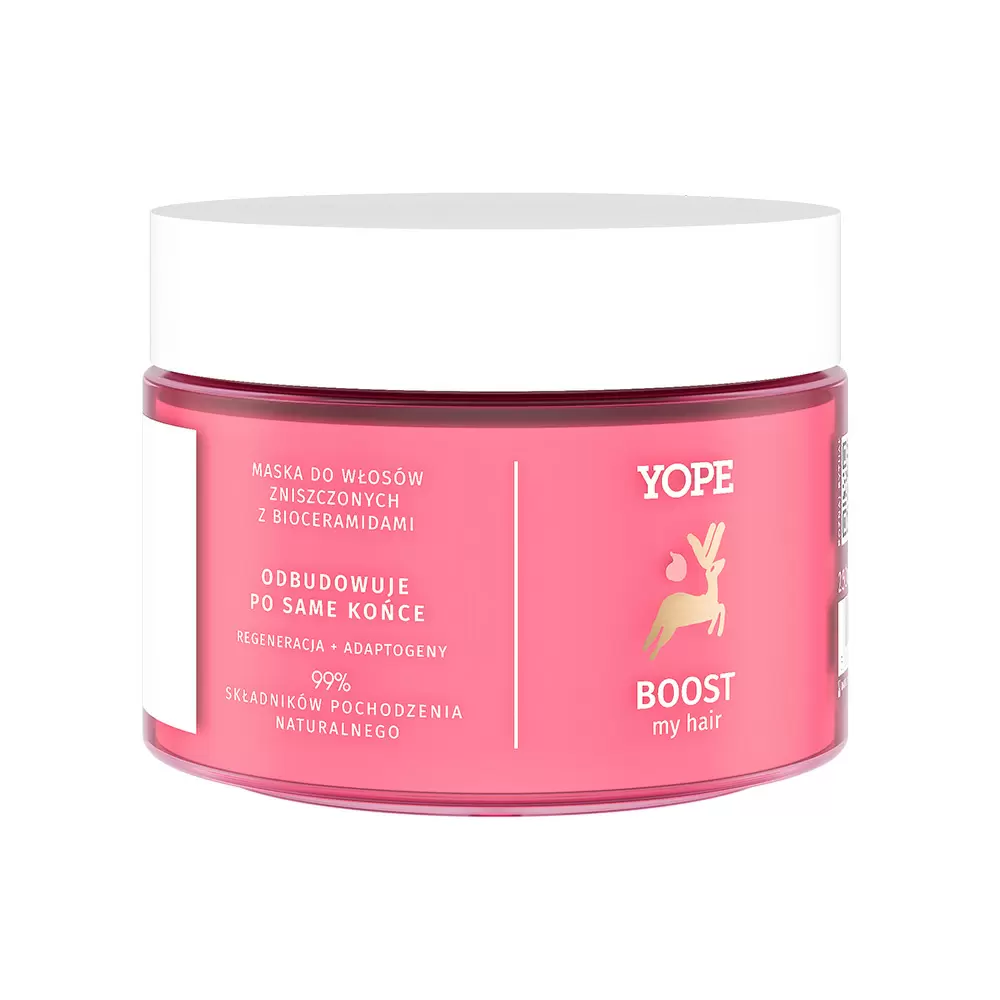 Maska do włosów zniszczonych z bioceramidami, BOOST my hair | Yope