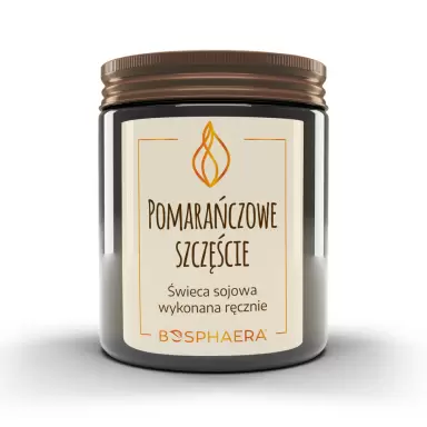 Sojowa świeca zapachowa Pomarańczowe Szczęście | Bosphaera