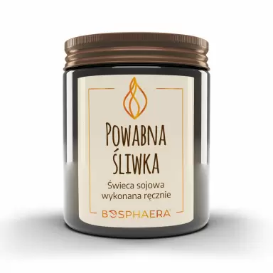 Sojowa świeca zapachowa Powabna Śliwka | Bosphaera