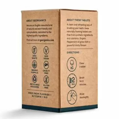 Tabletki do mycia zębów Angielska Mięta Pieprzowa | Georganics