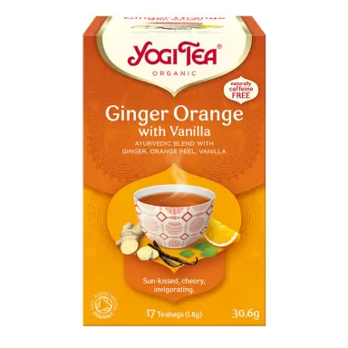 Herbata ajurwedyjska Imbirowo-pomarańczowa z wanilią GINGER ORANGE WITH VANILLA | Yogi Tea
