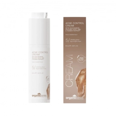 Krem do cery trądzikowej z kwasem bursztynowym i CBD ACNE CONTROL CREAM | Organic Series