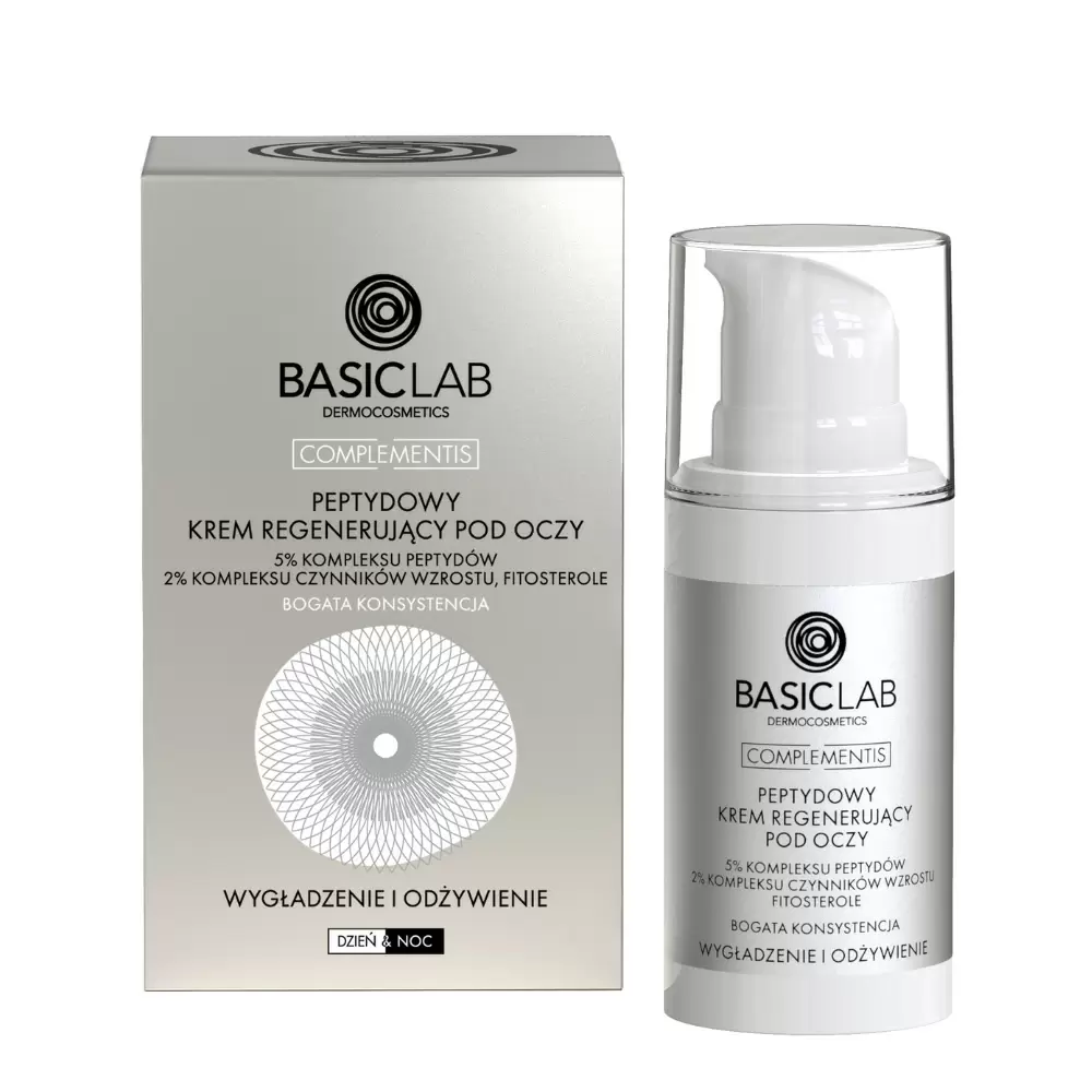 Krem pod oczy regenerujący  z 5% kompleksu peptydów | BasicLab