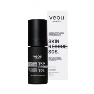 Krem wyciszająco - łagodzący z prebiotykami, wąkrotą azjatycką i olejem konopnym SKIN RESCUE SOS | Veoli Botanica
