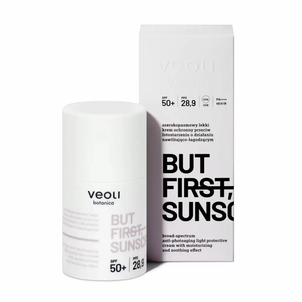 Lekki krem ochronny SPF 50+  BUT FIRST, SUNSCREEN | Veoli Botanica