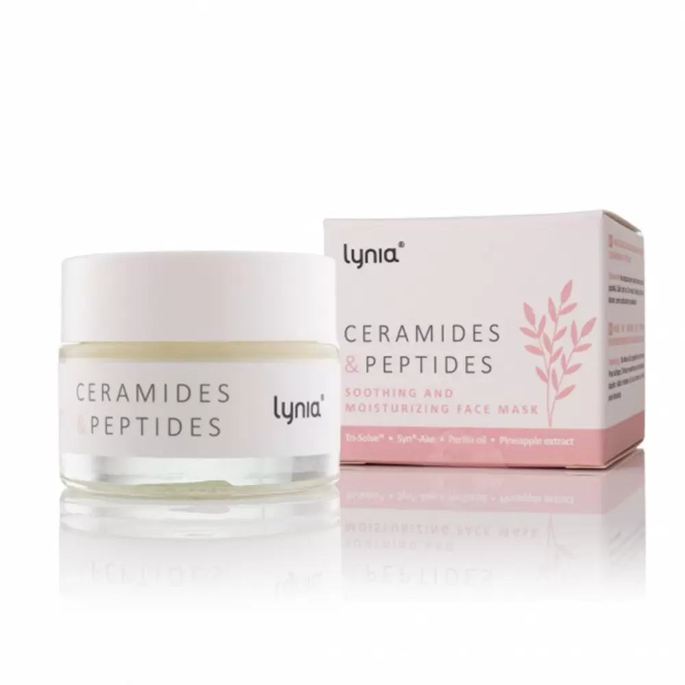 Maska nawilżająco - łagodząca z ceramidami i peptydami | Lynia
