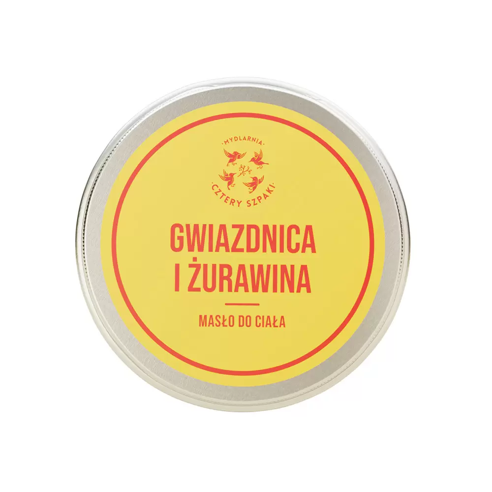 Masło do ciała Gwiazdnica i Żurawina | Cztery Szpaki