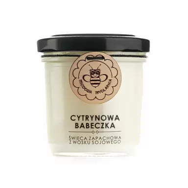 Świeca z wosku sojowego Cytrynowa Babeczka | Miodowa Mydlarnia
