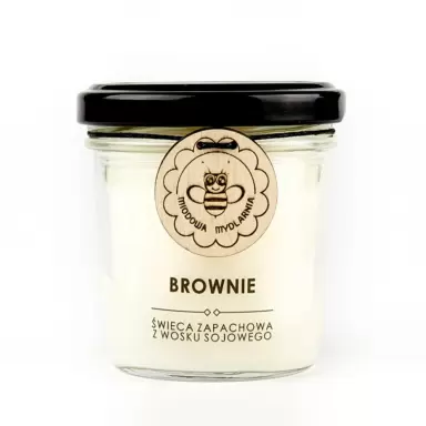Świeca z wosku sojowego Brownie | Miodowa Mydlarnia