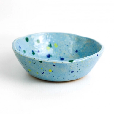 Miseczka ceramiczna - niebieska w kropeczki | Senua