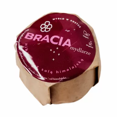 Mydło peelingujące w kostce Hibiskus z solą himalajską | Bracia Mydlarze