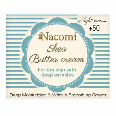 Przeciwstarzeniowy krem shea do twarzy z peptydem | Nacomi