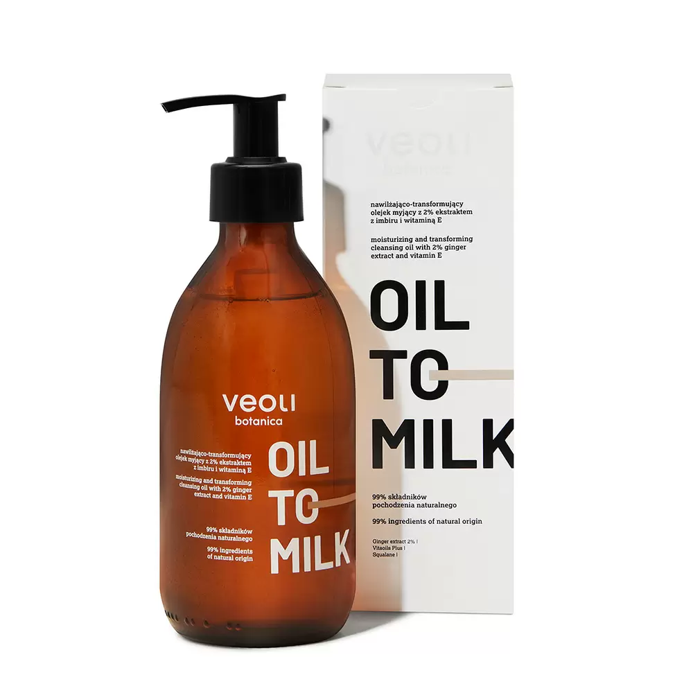 Olejek myjący z 2% ekstraktem z imbiru OIL TO MILK | Veoli Botanica