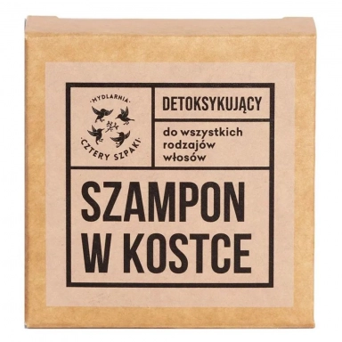 Detoksykujący szampon do włosów w kostce | Cztery Szpaki
