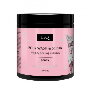 Peeling cukrowy myjący PIWONIA | LaQ