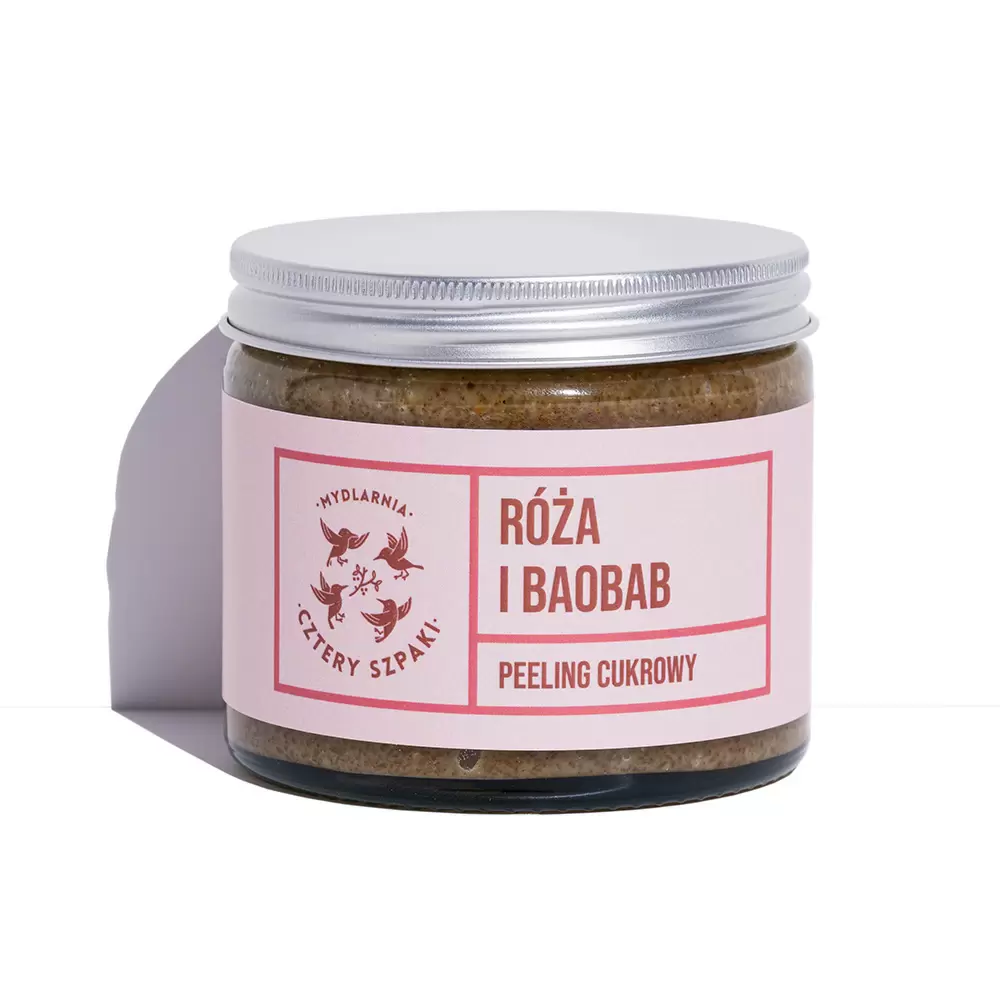 Peeling do ciała Róża i Baobab | Cztery Szpaki